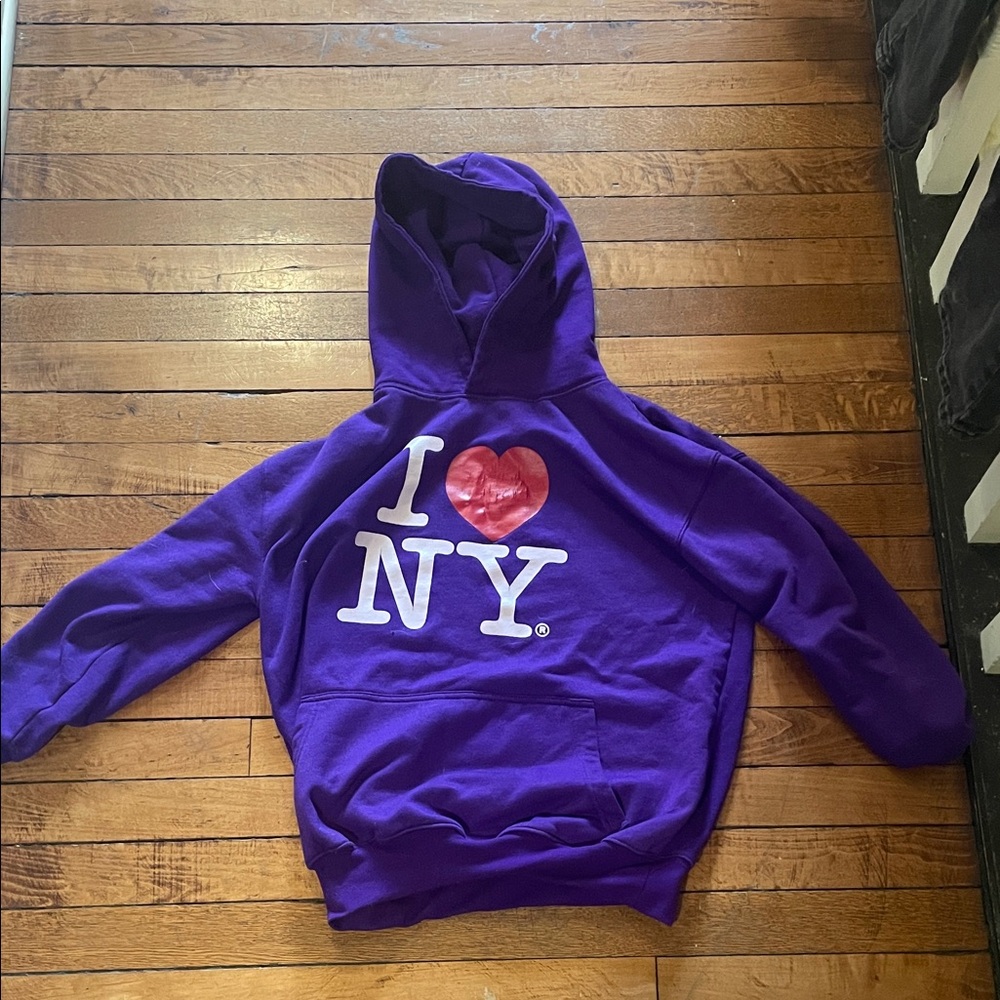 Purple 'I Love NY' Men’s Hoodie